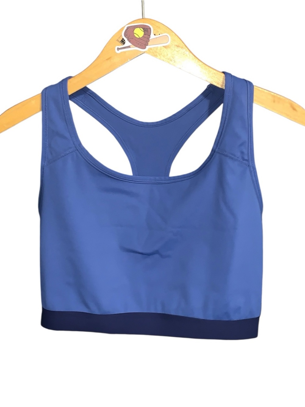 Fruit of the Loom Women's large Blue Sports Bra Athletic Running Gym Racerback